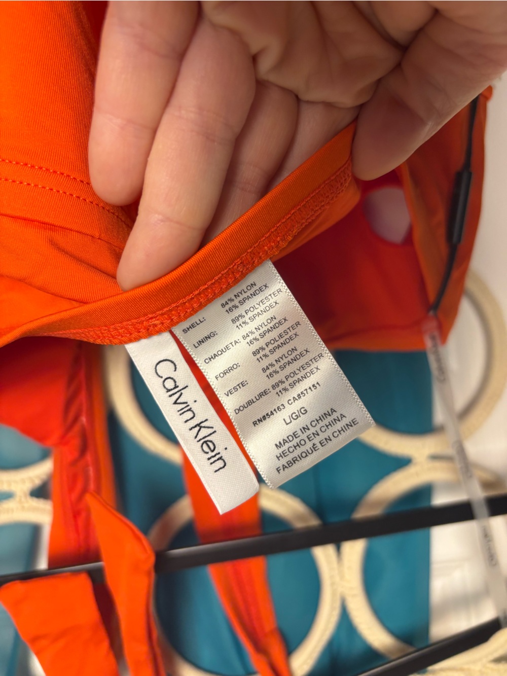 Calvin Klein Bright Orange Women's Tankini Top with shorts bottoms NWT LARGE 🔥 - Picture 10 of 16